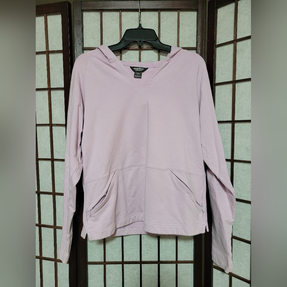 WOOLRICH outdoor clothing Light Purple Hiking Hoodie